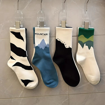 Unisex Graphic Socks - 4 Pairs of Comfort - InspiredGrabs.com