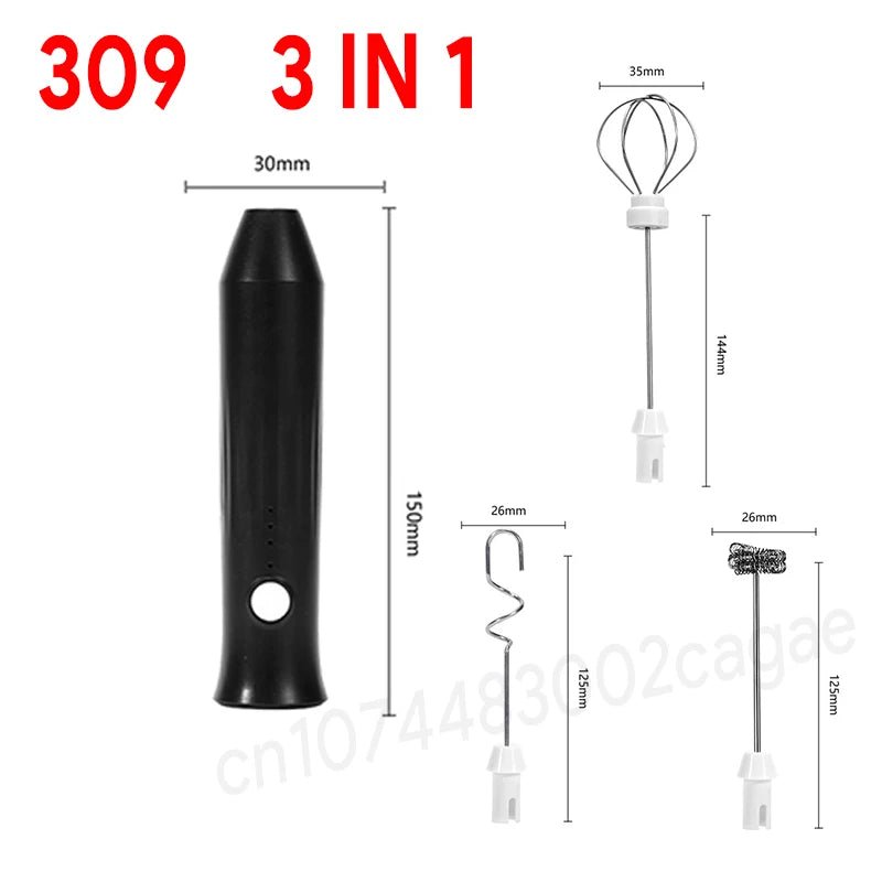 USB-C Rechargeable Handheld Milk Frother – Black - InspiredGrabs.com
