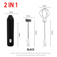 Thumbnail for USB-C Rechargeable Handheld Milk Frother – Black - InspiredGrabs.com