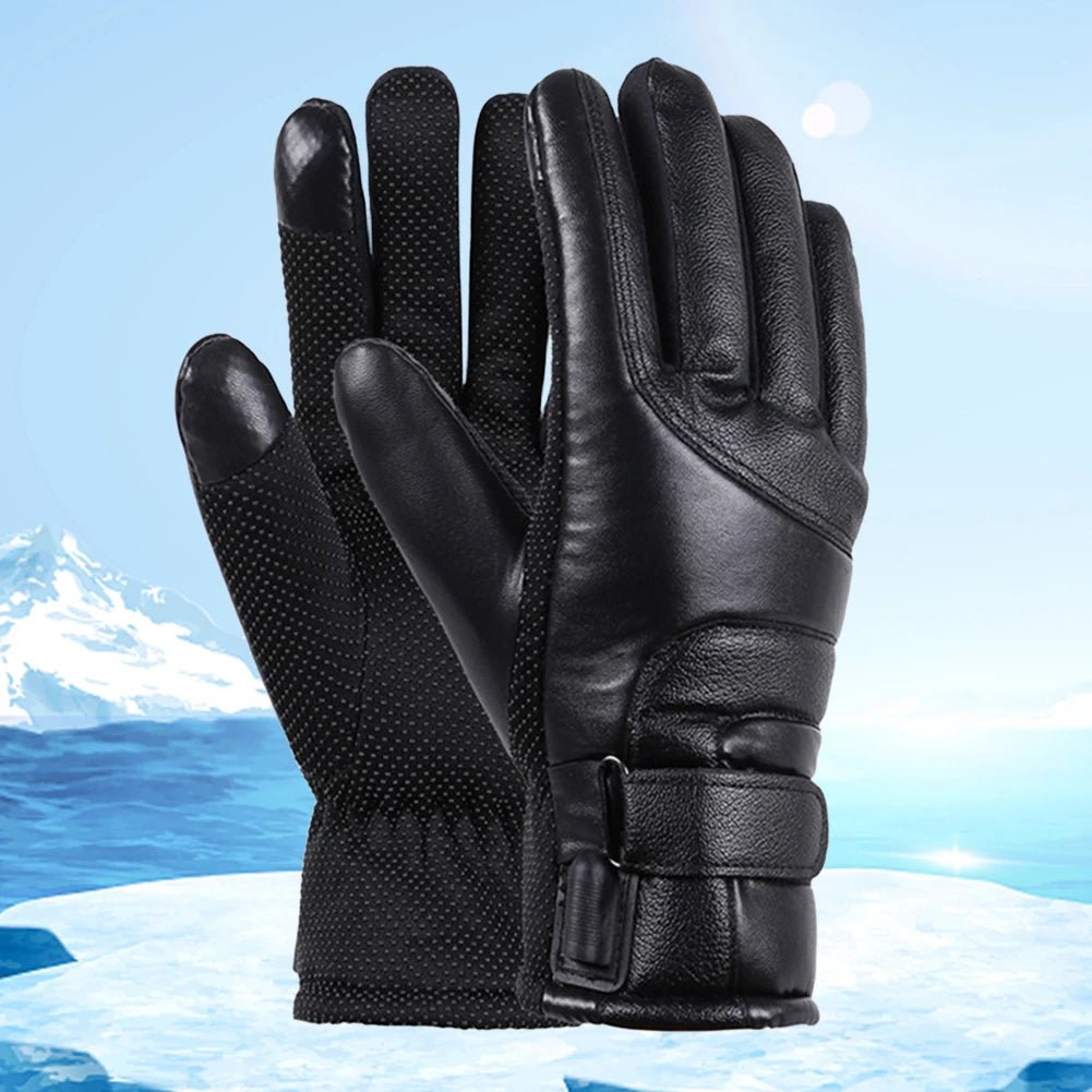 USB Heated Waterproof Winter Gloves – Thermal Leather Hand Warmers - InspiredGrabs.com
