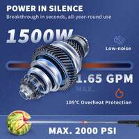 Thumbnail for VEVOR 2000 PSI Electric Pressure Washer – High - Power Cleaner - InspiredGrabs.com