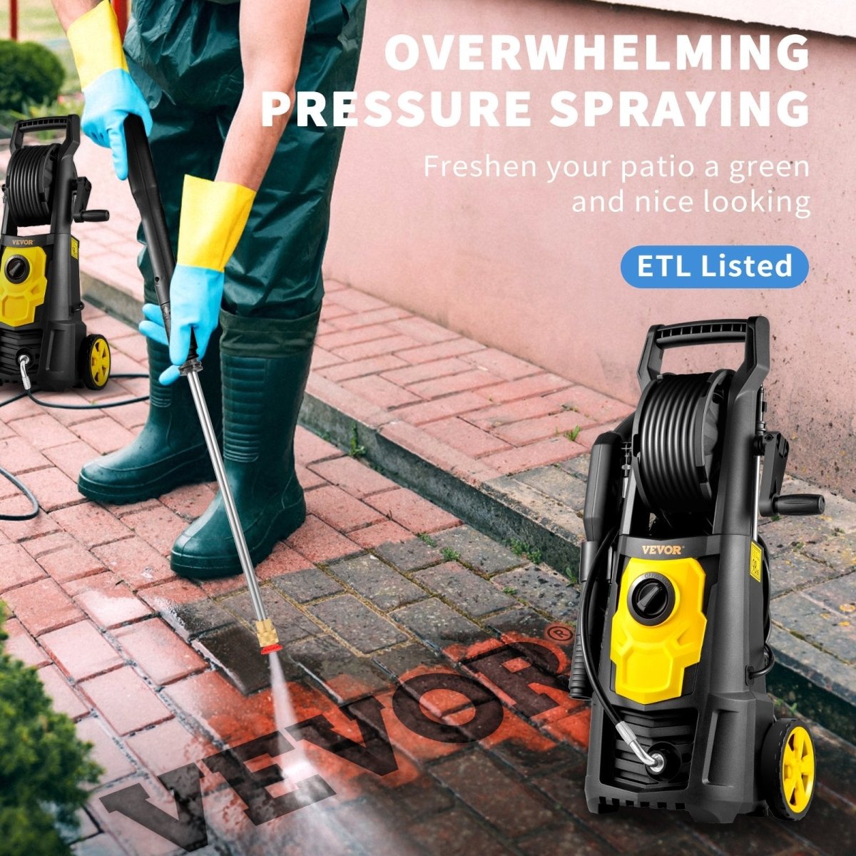 VEVOR 2000 PSI Electric Pressure Washer – High - Power Cleaner - InspiredGrabs.com