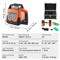 Thumbnail for VEVOR 2000ft Rotary Laser Level - Self Leveling - InspiredGrabs.com