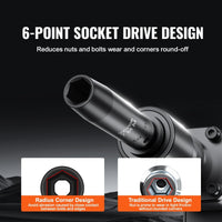 Thumbnail for VEVOR 34 - Piece Impact Socket Set, Cr - MO Steel - InspiredGrabs.com