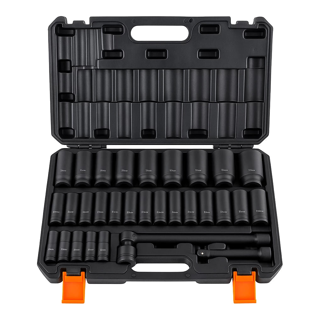 VEVOR 34 - Piece Impact Socket Set, Cr - MO Steel - InspiredGrabs.com
