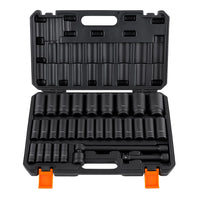 Thumbnail for VEVOR 34 - Piece Impact Socket Set, Cr - MO Steel - InspiredGrabs.com