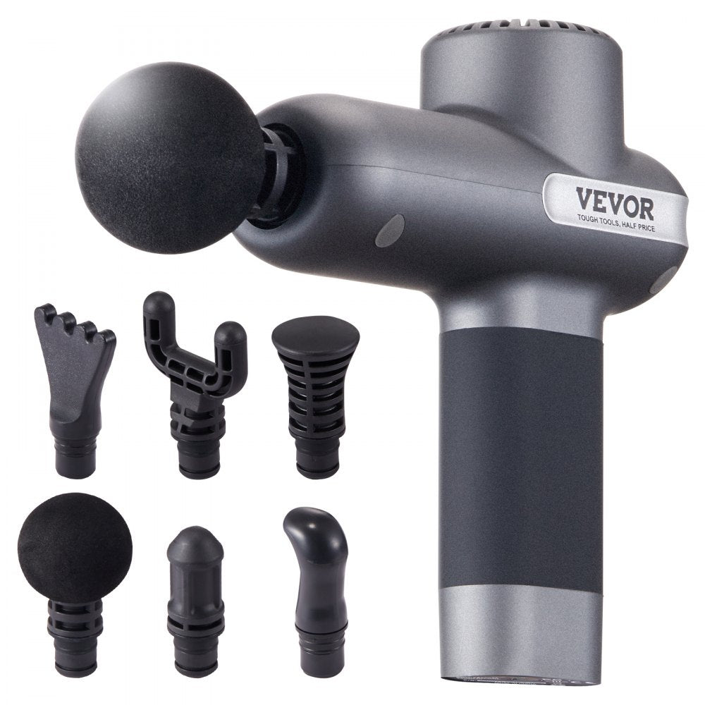 VEVOR Deep Tissue Massage Gun with 6 Heads - InspiredGrabs.com