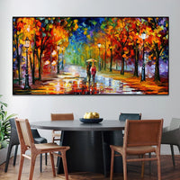 Thumbnail for Vibrant Rainy Garden Abstract Canvas Art - InspiredGrabs.com