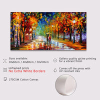 Thumbnail for Vibrant Rainy Garden Abstract Canvas Art - InspiredGrabs.com