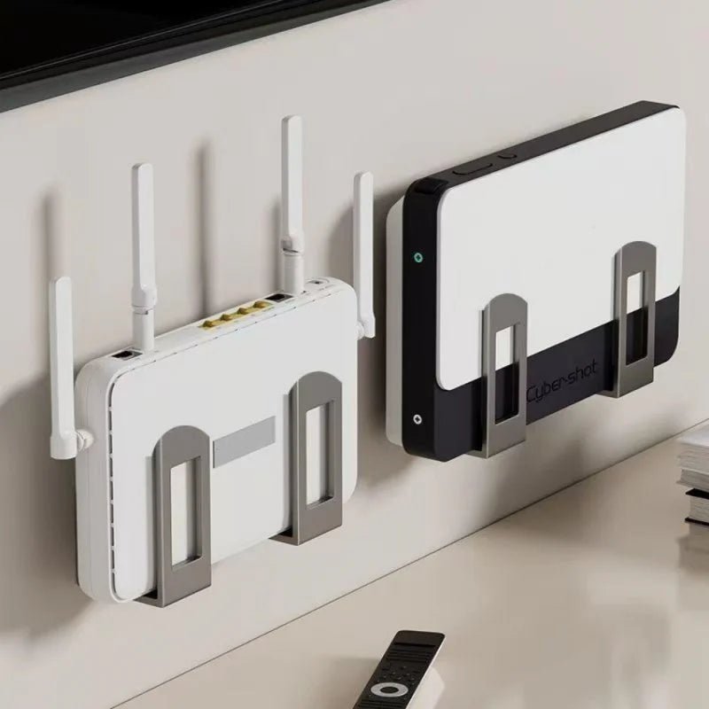 Wall-Mount Router Support Brackets – Gray, 2 Pieces - InspiredGrabs.com