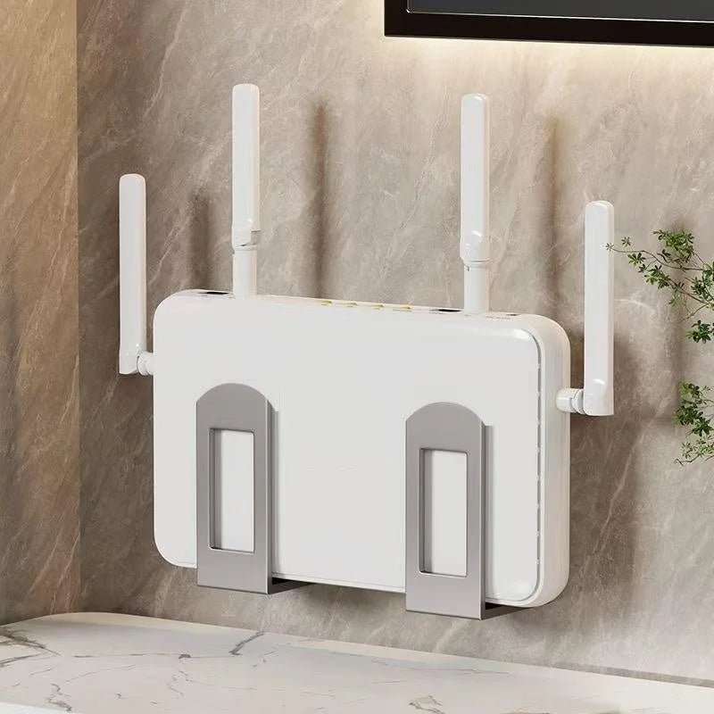 Wall-Mount Router Support Brackets – Gray, 2 Pieces - InspiredGrabs.com