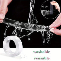 Thumbnail for Washable Reusable Double Sided Nano Adhesive Mounting Tape - InspiredGrabs.com