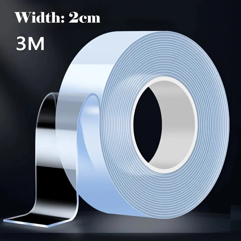 Washable Reusable Double Sided Nano Adhesive Mounting Tape - InspiredGrabs.com