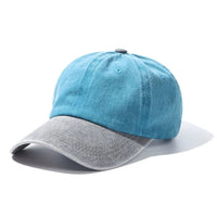 Thumbnail for Washed Denim Baseball Cap – Distressed Adjustable Unisex Hat - InspiredGrabs.com