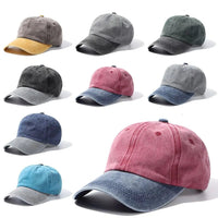 Thumbnail for Washed Denim Baseball Cap – Distressed Adjustable Unisex Hat - InspiredGrabs.com