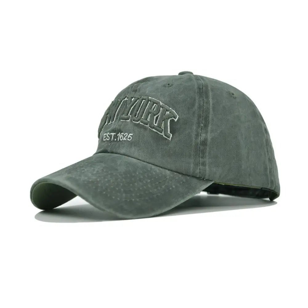 Washed Denim Baseball Cap – Distressed Adjustable Unisex Hat - InspiredGrabs.com