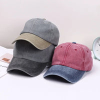 Thumbnail for Washed Denim Baseball Cap – Distressed Adjustable Unisex Hat - InspiredGrabs.com