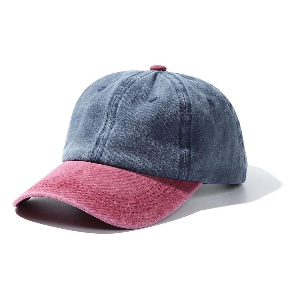 Washed Denim Baseball Cap – Distressed Adjustable Unisex Hat - InspiredGrabs.com