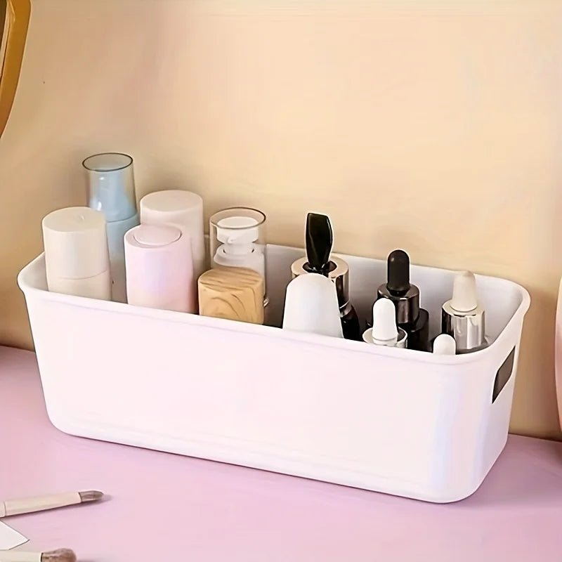 White Plastic Storage Bins, Set of 4 - InspiredGrabs.com