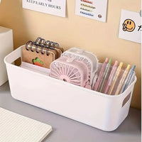 Thumbnail for White Plastic Storage Bins, Set of 4 - InspiredGrabs.com