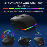 Thumbnail for Wireless Backlit Keyboard & Mouse Combo – Full Size with Device Holder - InspiredGrabs.com