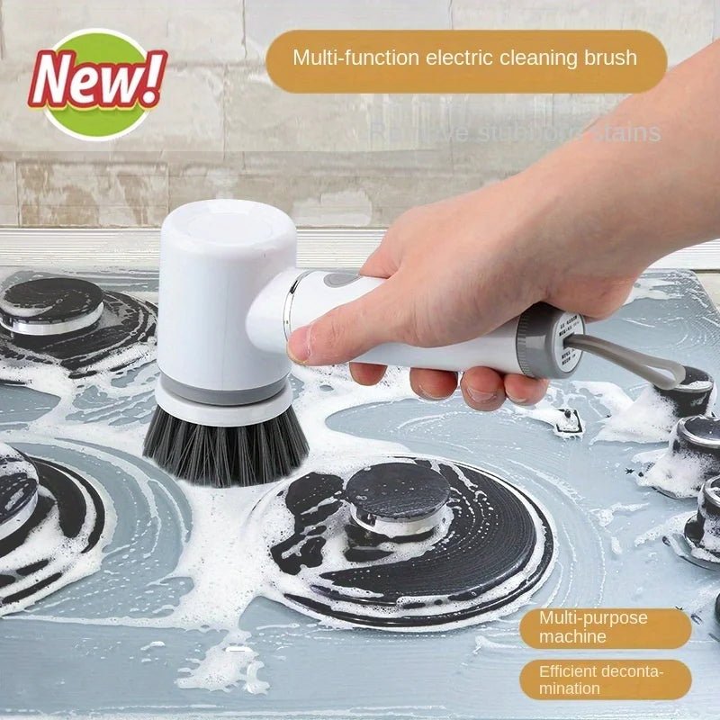 Wireless Electric Cleaning Brush | Multipurpose Kitchen and Household Scrubber | Dishwashing, Bathtub, Tile Cleaner, and Glass Window Wiper Robot - InspiredGrabs.com