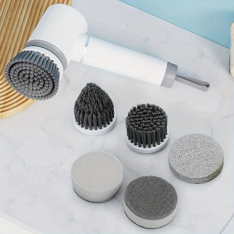 Wireless Electric Cleaning Brush | Multipurpose Kitchen and Household Scrubber | Dishwashing, Bathtub, Tile Cleaner, and Glass Window Wiper Robot - InspiredGrabs.com