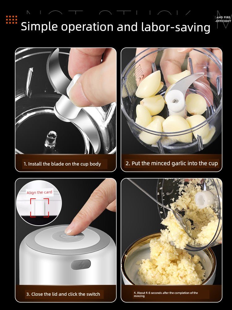 Wireless Electric Garlic Press - Effortless Mincing - InspiredGrabs.com
