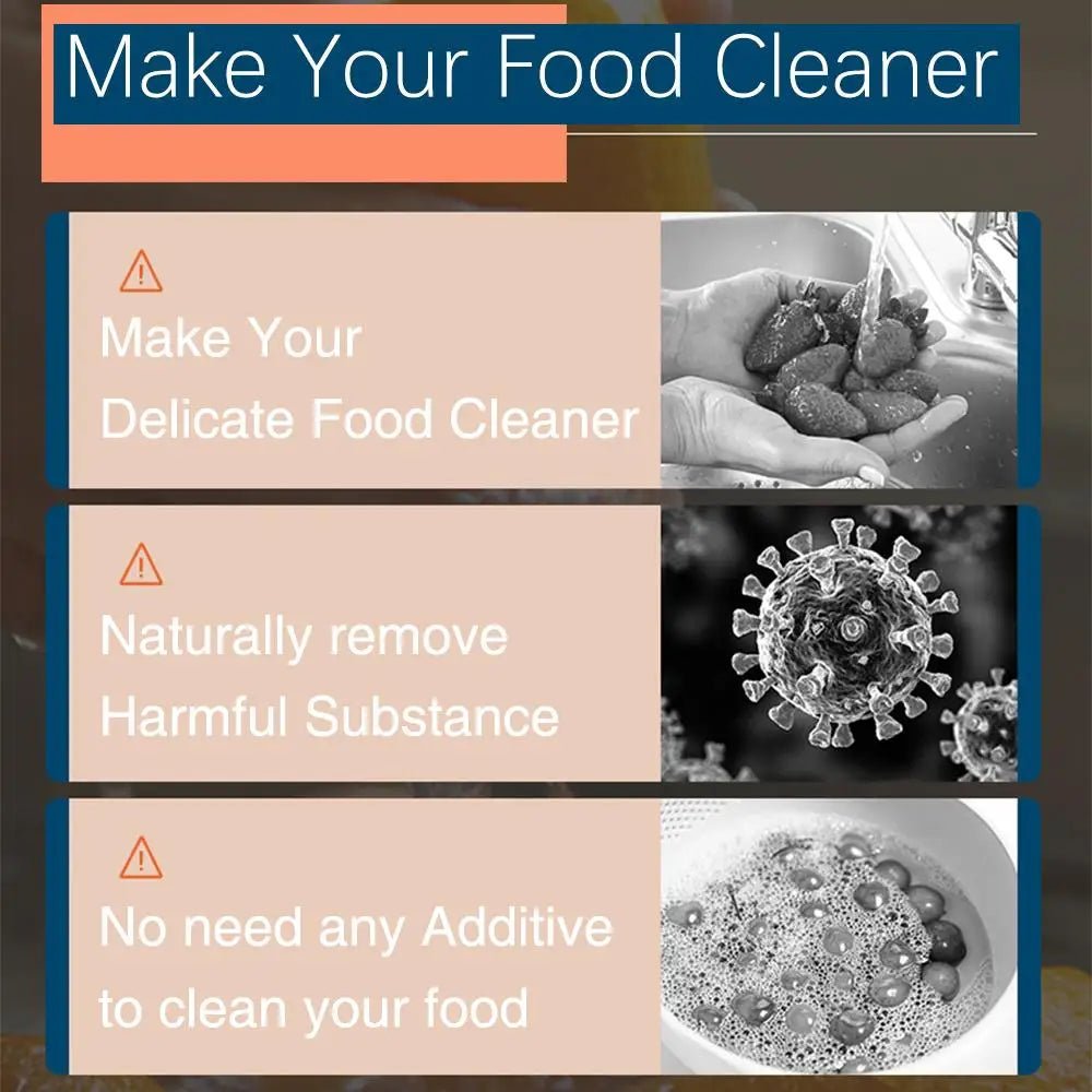 Wireless Fruit & Vegetable Purifier with OH - Ion Cleaning Technology – Rechargeable Food Cleaning Machine - InspiredGrabs.com