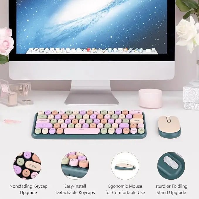 Wireless Typewriter Keyboard & Mouse Combo - InspiredGrabs.com
