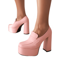 Thumbnail for Women Platform Square Toe Thick Heel Pumps - InspiredGrabs.com
