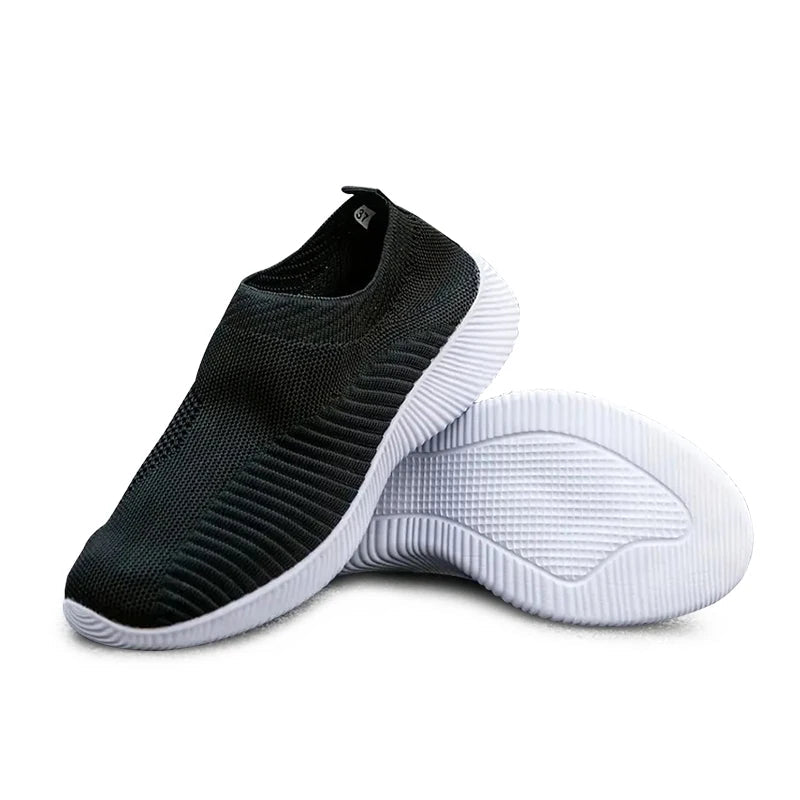 Women’s Knitted Sock Sneakers – Casual Breathable Flats - InspiredGrabs.com