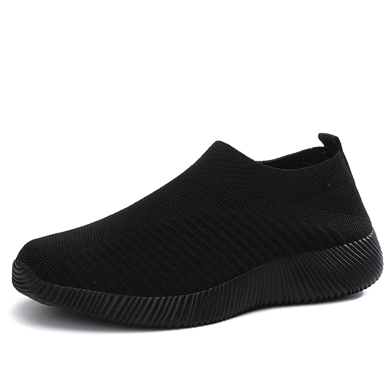 Women’s Knitted Sock Sneakers – Casual Breathable Flats - InspiredGrabs.com