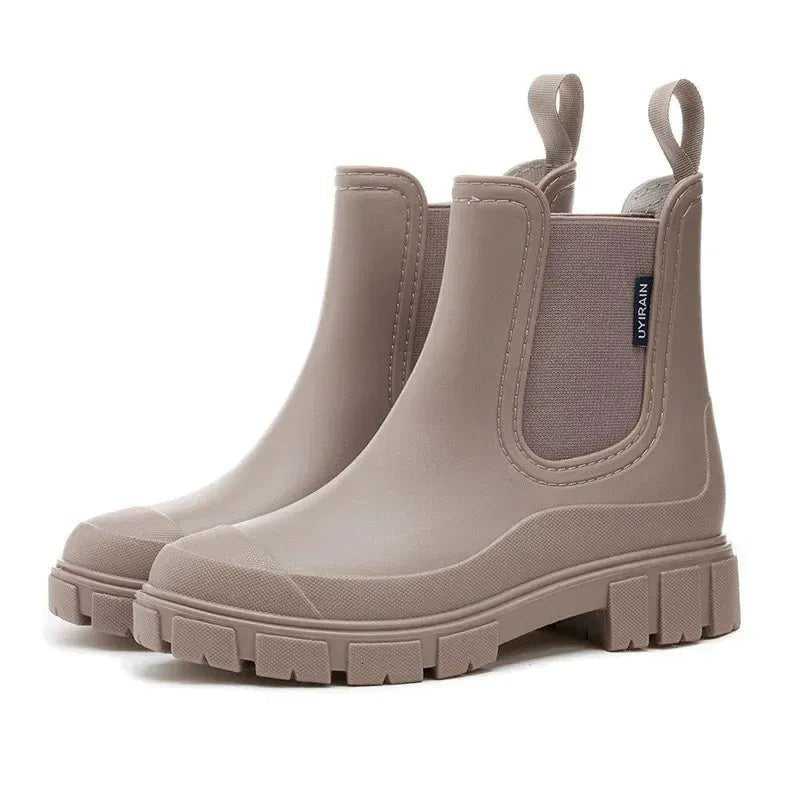 Women's Non - Slip Waterproof Ankle Rain Boots - InspiredGrabs.com
