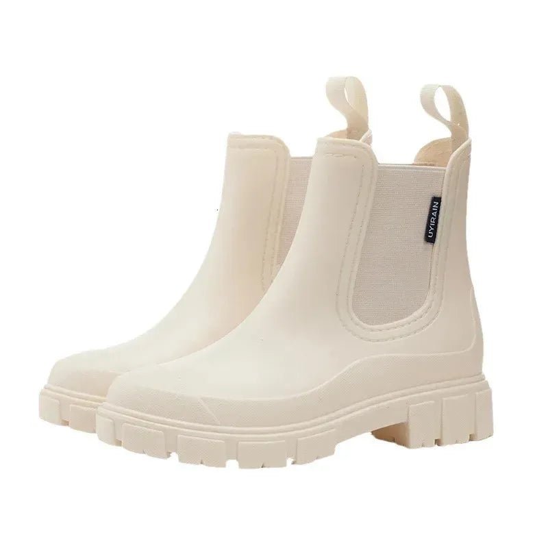 Women's Non - Slip Waterproof Ankle Rain Boots - InspiredGrabs.com