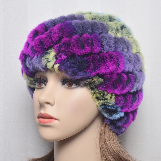 Women’s Real Rex Rabbit Fur Winter Set – Hat, Scarf & Mittens (3 - Piece) - InspiredGrabs.com