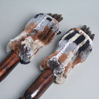 Thumbnail for Women’s Real Rex Rabbit Fur Winter Set – Hat, Scarf & Mittens (3 - Piece) - InspiredGrabs.com