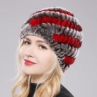 Thumbnail for Women’s Real Rex Rabbit Fur Winter Set – Hat, Scarf & Mittens (3 - Piece) - InspiredGrabs.com
