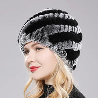 Thumbnail for Women’s Real Rex Rabbit Fur Winter Set – Hat, Scarf & Mittens (3 - Piece) - InspiredGrabs.com