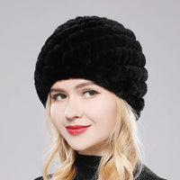 Thumbnail for Women’s Real Rex Rabbit Fur Winter Set – Hat, Scarf & Mittens (3 - Piece) - InspiredGrabs.com