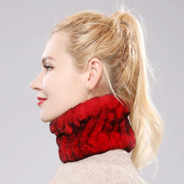 Women’s Real Rex Rabbit Fur Winter Set – Hat, Scarf & Mittens (3 - Piece) - InspiredGrabs.com