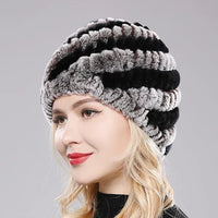 Thumbnail for Women’s Real Rex Rabbit Fur Winter Set – Hat, Scarf & Mittens (3 - Piece) - InspiredGrabs.com