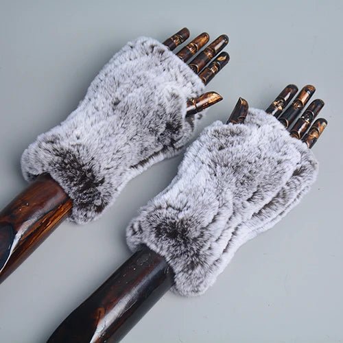 Women’s Real Rex Rabbit Fur Winter Set – Hat, Scarf & Mittens (3 - Piece) - InspiredGrabs.com