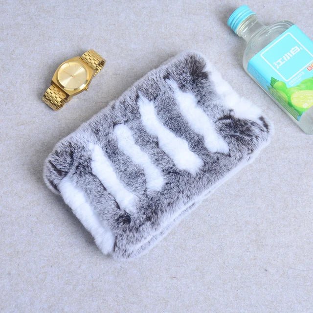 Women’s Real Rex Rabbit Fur Winter Set – Hat, Scarf & Mittens (3 - Piece) - InspiredGrabs.com