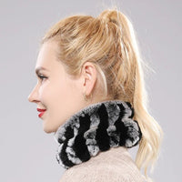Thumbnail for Women’s Real Rex Rabbit Fur Winter Set – Hat, Scarf & Mittens (3 - Piece) - InspiredGrabs.com