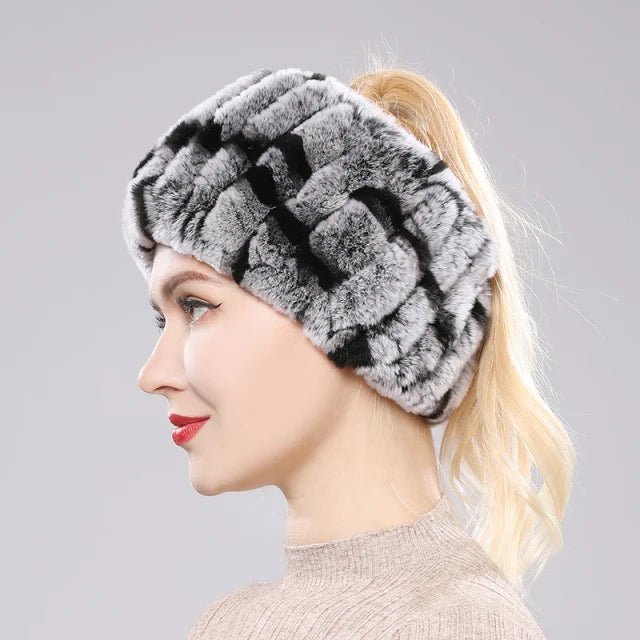 Women’s Real Rex Rabbit Fur Winter Set – Hat, Scarf & Mittens (3 - Piece) - InspiredGrabs.com