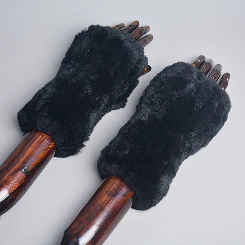 Women’s Real Rex Rabbit Fur Winter Set – Hat, Scarf & Mittens (3 - Piece) - InspiredGrabs.com