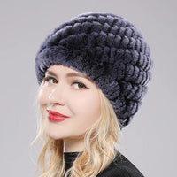 Thumbnail for Women’s Real Rex Rabbit Fur Winter Set – Hat, Scarf & Mittens (3 - Piece) - InspiredGrabs.com
