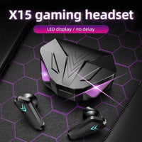 Thumbnail for X15 Bluetooth 5.3 Gaming Earbuds with Charging Case - InspiredGrabs.com