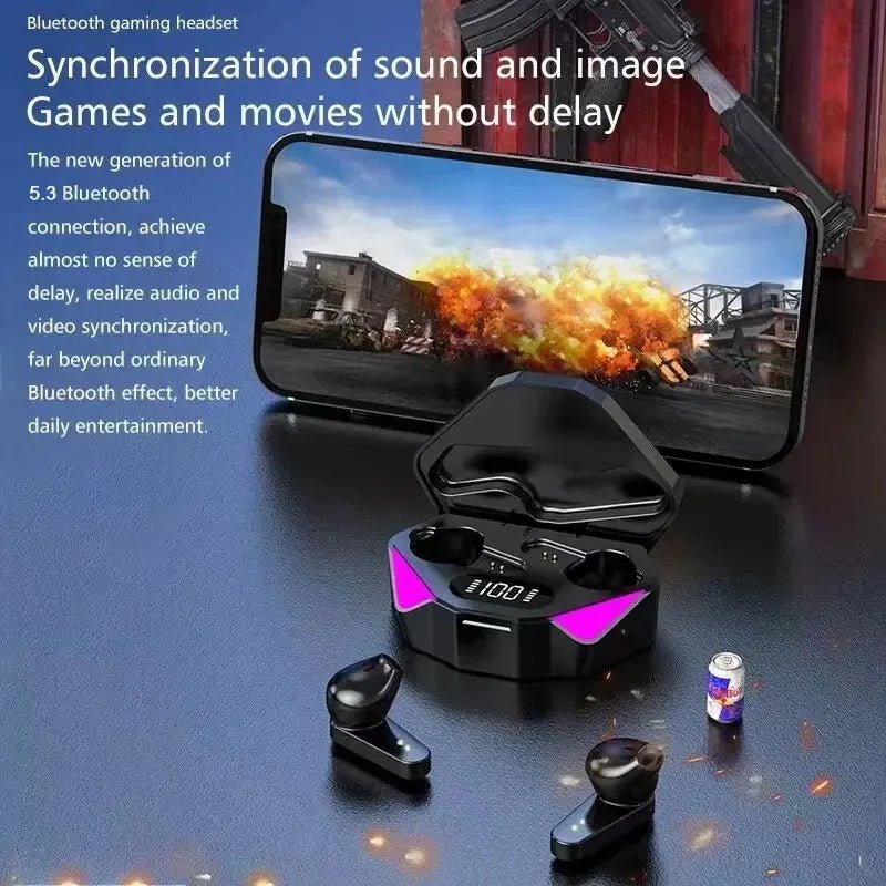 X15 Bluetooth 5.3 Gaming Earbuds with Charging Case - InspiredGrabs.com